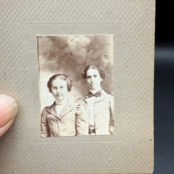 Lot of 5 Antique Mounted Photos Teens and Children Textured Card Early 1900s - Picture 2 of 8